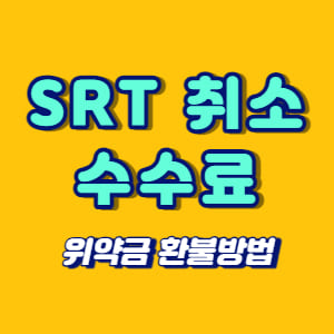 SRT 취소 수수료