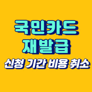 국민카드 재발급