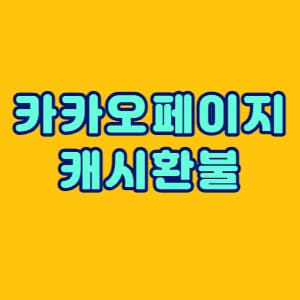 카카오페이지 캐시 환불