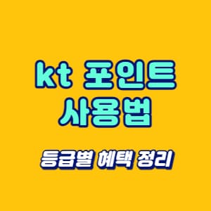 kt 포인트 사용법