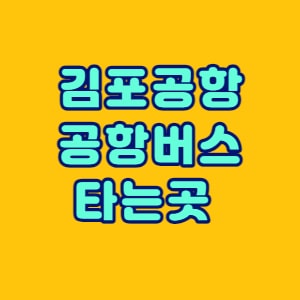 김포공항 공항버스 타는곳